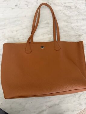Tory Burch Cognac Brown Leather Tote